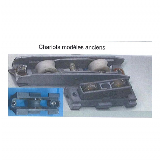 SCHUCO Galets roulettes  pour baie coulissante  SCHUCO    Galet  fer  24xH20  srie Royal 3