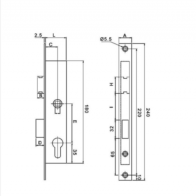 Serrure Metalux 7 36 4