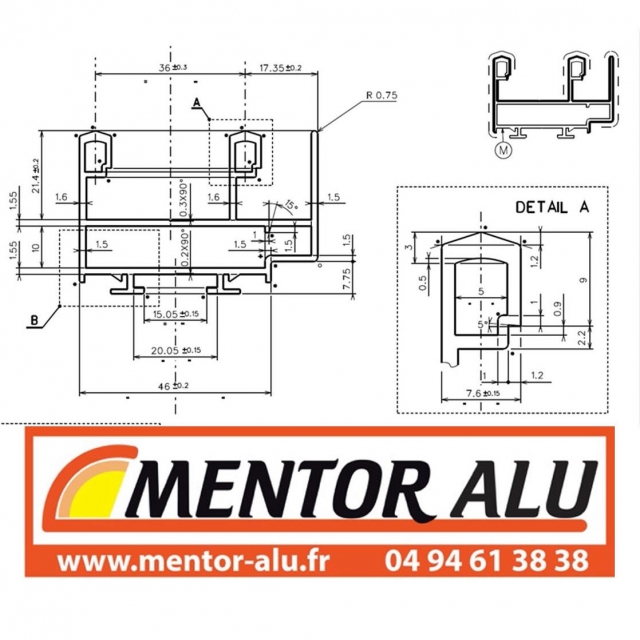 TECHNAL galet roulette   simple aluminium TECHNAL 4