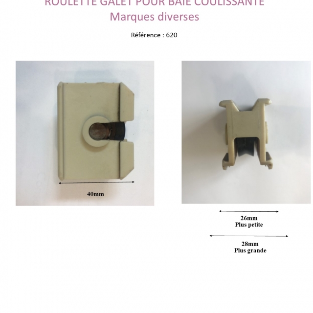Roulette galet de baie coulissante marques diverses  4