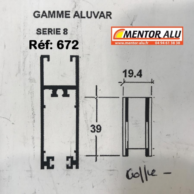 ALUVAR   galet roulette de baie coulissante  srie 8 plate 2