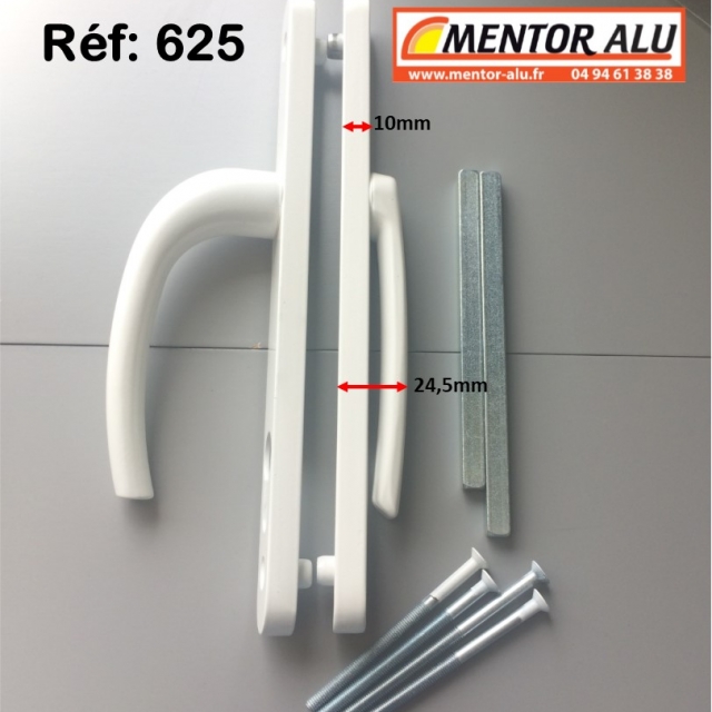 Poigne EXTRA PLATE double  clef fentre PVC 3