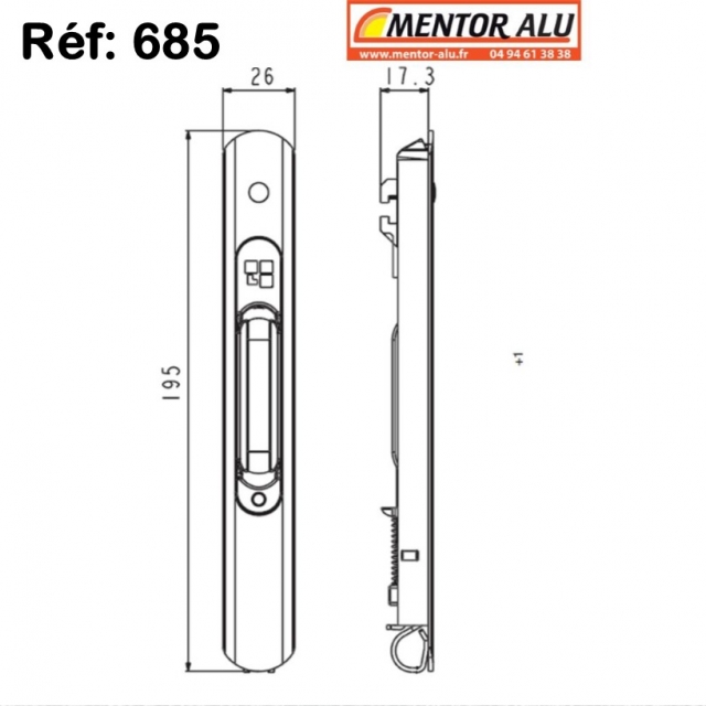 Serrure de  baie vitr coulissante  rnovation  clipper  2