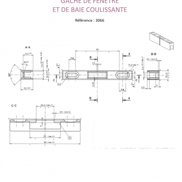 Gche de fentre et baie coulissante Technal ou autre 3