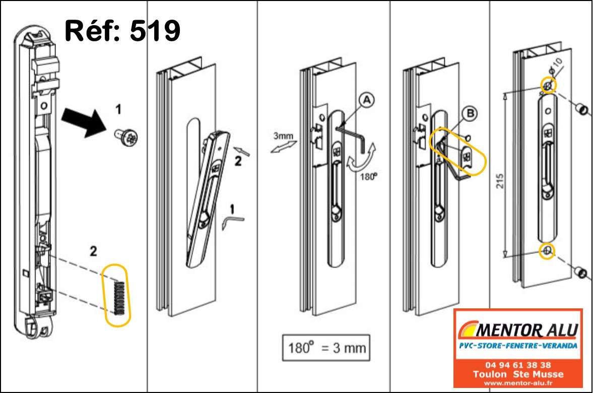 Butoir De Porte Coulissante Pour Fenêtre, 4 Pièces, Pour La