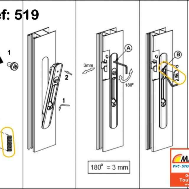 KIT VISSERIE CACHE SERRURE NOUVEAU MODELE