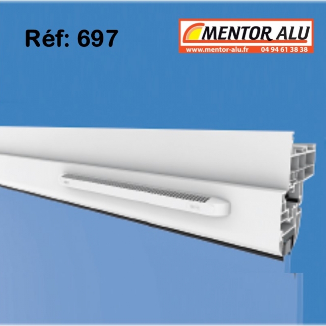 Grille de ventilation pour fentre PVC 30m3 /h int/ext 2