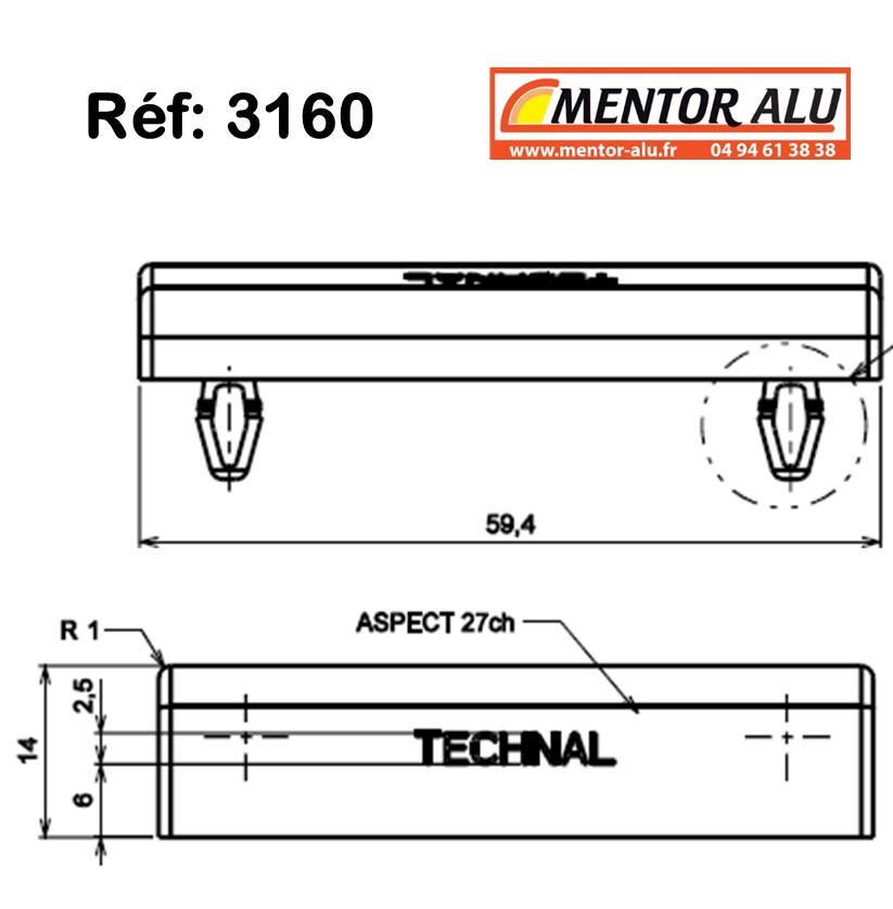 Busette de drainage trou 10 mm