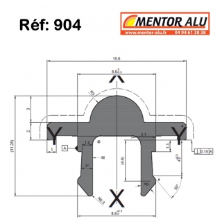 Rail alu pour baie vitre coulissante 