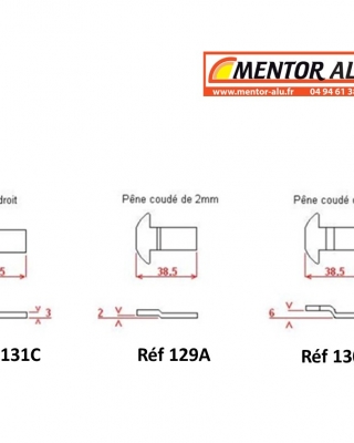 MENTOR | Alu - PVC - Stores -Pnes/Crochets de fentre coulissante