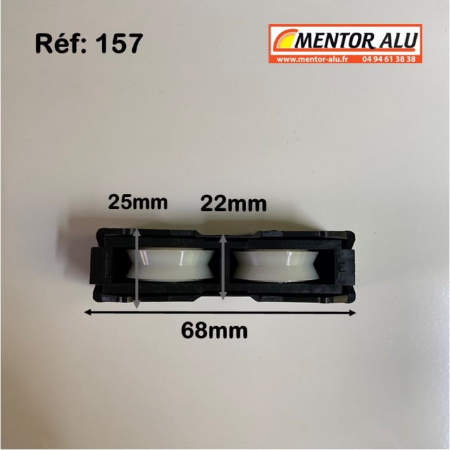 TECHNAL galet roulette  double polyamide TECHNAL 5