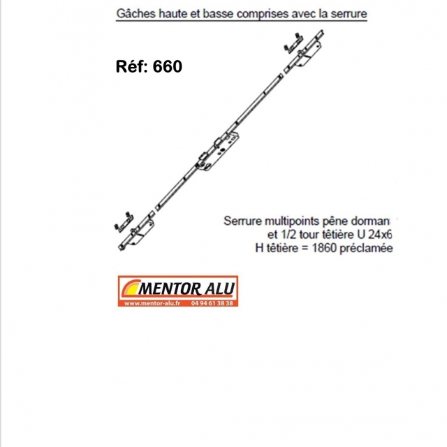 Serrure de porte 5 points de marque  SAPA HYDRO  1