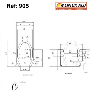 Rail inox pour baie vitre coulissante  