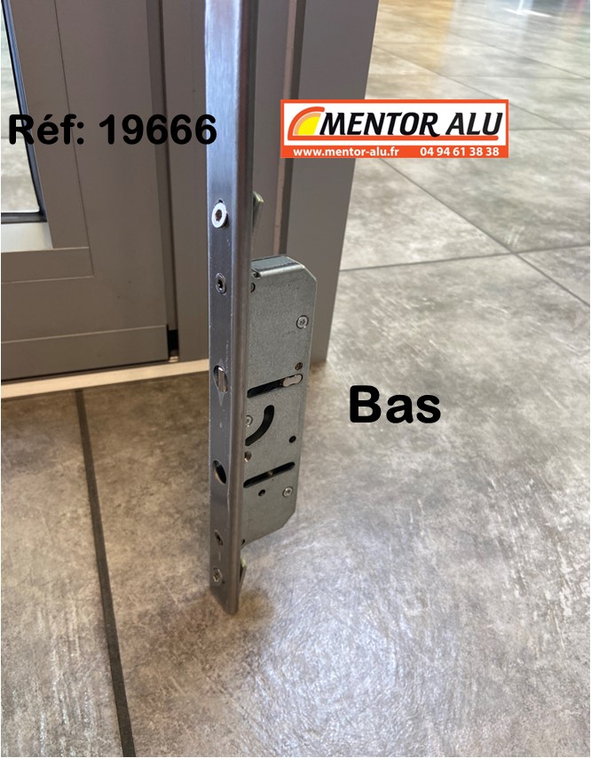 Verrou de sûreté en applique pour porte en bois - 3 pênes - aluminium TESA  Sécurité