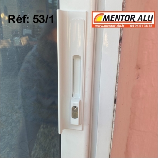 Serrure de baie vitre coulissante  cl avec poigne - rnovation -