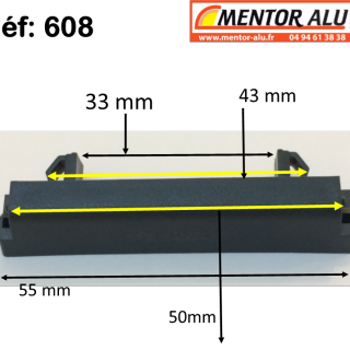 Cache pour trou de drainage de fenêtre Aluminium