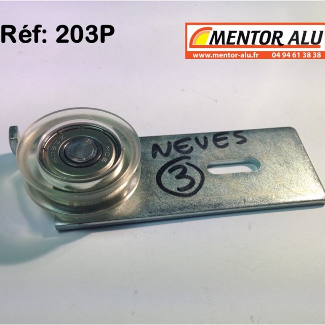NEVES  roulettes + PLATINES  porte de placard NEVES 203  EXEMPLE 3