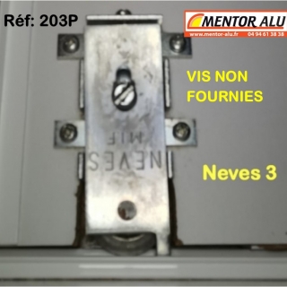 NEVES  roulettes + PLATINES  porte de placard NEVES 203