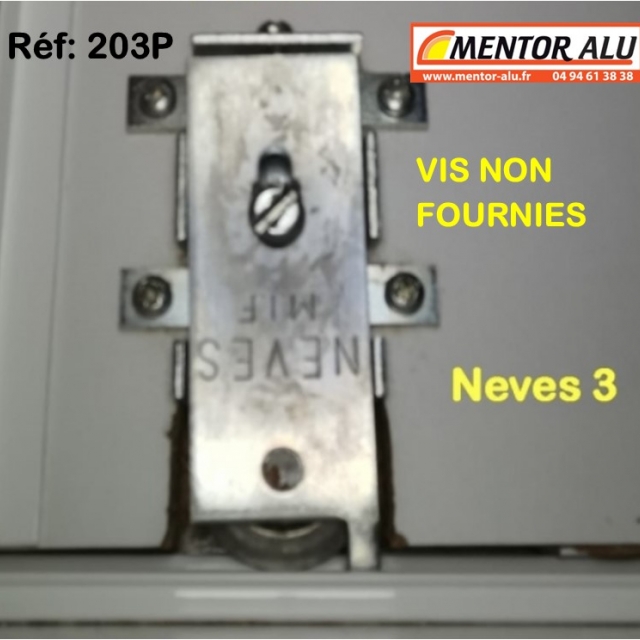 NEVES  roulettes + PLATINES  porte de placard NEVES 203  EXEMPLE 1