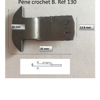 Pne crochet B pour serrure savio 51 -52-53