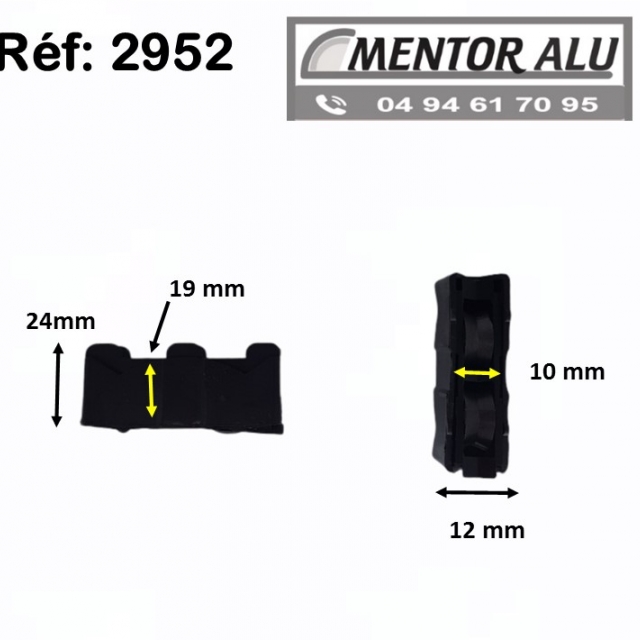 TECHNAL galet roulette  double polyamide TECHNAL 2