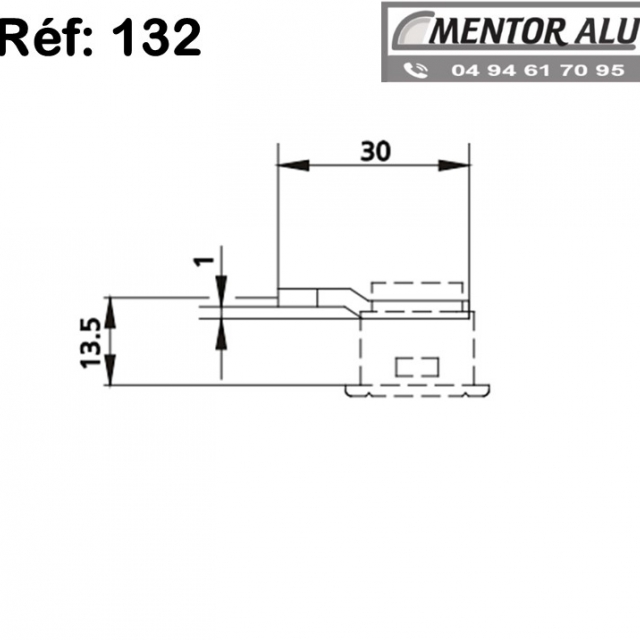 Pne crochet 132 pour serrure savio 51 -52-53 2