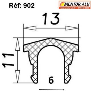 Rail polyamide pour baie vitre coulissante