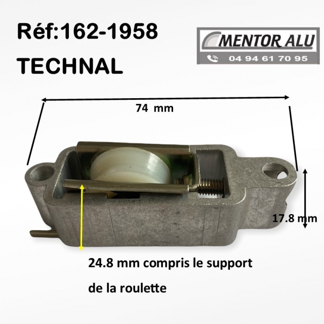 TECHNAL galet  roulette simple polyamide TECHNAL  1