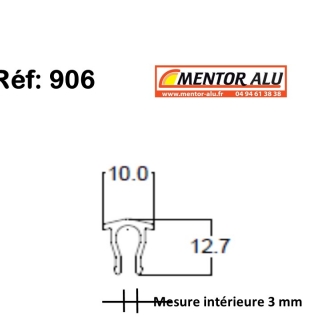 Rail alu pour baie vitre coulissante 