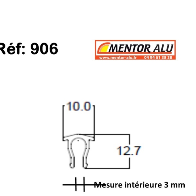 Rail alu pour baie vitre coulissante  1