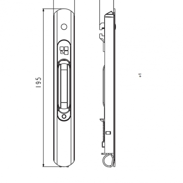 VIAL serrure CARR� de  baie vitr�e coulissante 3